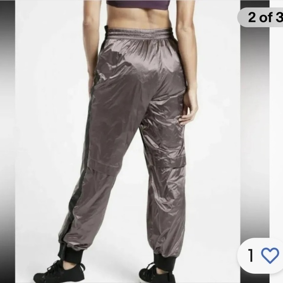 New-Athleta-XS-mauve metallic-Allison Felix. Legend, Luxe track pants. - Picture 2 of 16